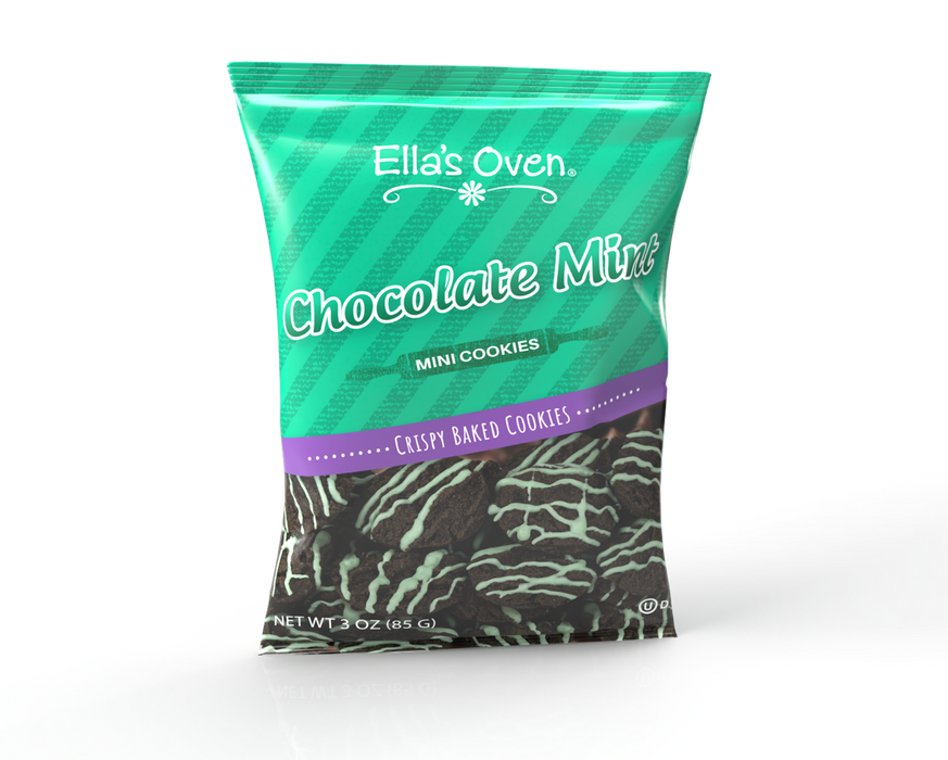 Chocolate Mint Bite Size Cookies - 3oz bags